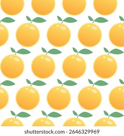 Seamless pattern with citrus fruits