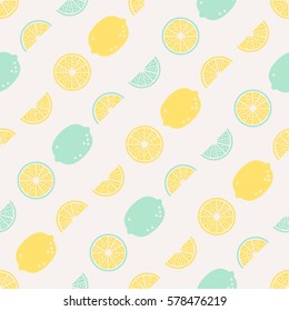 seamless pattern with citrus fruits