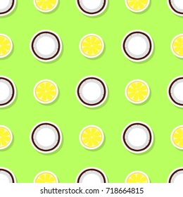 Seamless pattern with citrus fruits for your design