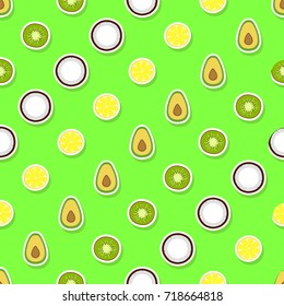 Seamless pattern with citrus fruits for your design