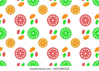 Seamless pattern with citrus slices for cover design, wallpaper, background, textile. Vector graphics 