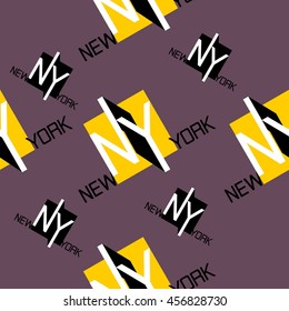 Seamless pattern of the city. New York