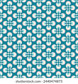 Seamless pattern classic design ornament on blue background