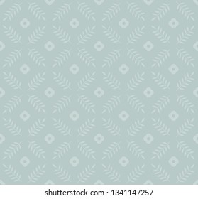 Seamless pattern in classic English style. Leaves and flowers classic pattern for print on wallpaper, gift paper, textile, paper. Two-color pattern