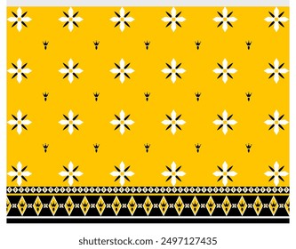 Modelo inconsútil, diseño geométrico clásico del tono amarillo de la etnia para la cortina, la tela, el Fondo de pantalla y el fondo.