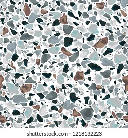 Seamless pattern with classic italian floor background. Venetian style composed texture. Vector illustration.