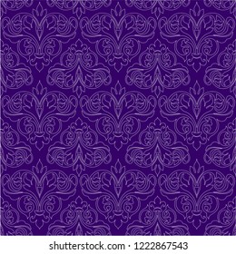seamless pattern in the classic style with swirls of Damascus