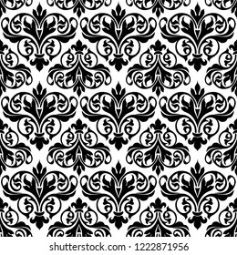 seamless pattern in the classic style with swirls of Damascus
