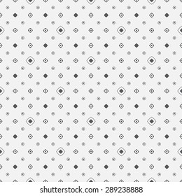 Seamless pattern. Classic texture. Regularly repeating geometrical elements, shapes, dots, rhombuses, circles. Monochrome. Backdrop. Web. Vector element of graphic design