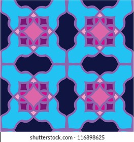 seamless pattern - classical arabic stained-glass window ornament