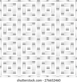 Seamless pattern. Classical geometric texture with small squares, rhombuses, stripes. Repeating rhombuses, squares. Vector background. Monochrome. Backdrop. Web. Vector illustration for your design