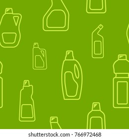 Seamless pattern with cleaning chemical products for your design