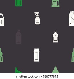 Seamless pattern with cleaning chemical products for your design