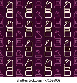 Seamless pattern with cleaning chemical products for your design