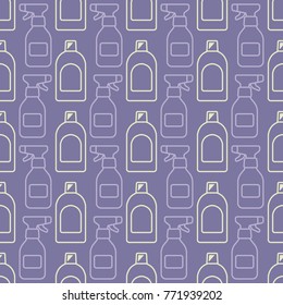 Seamless pattern with cleaning chemical products for your design