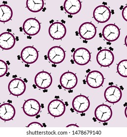 Seamless Pattern with Clock background