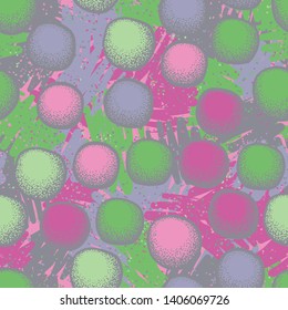 Seamless pattern. Clods and abstract elements. Multicolor.