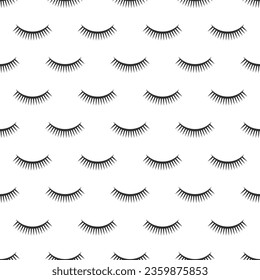 Seamless pattern of closed eyes. Template for creative design, covers, posters, banners, clothing, interior, wallpaper and design ideas