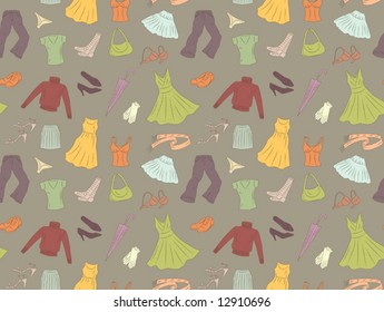 Seamless pattern of clothes