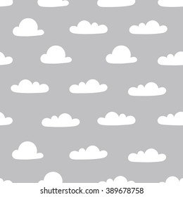 Seamless Pattern, Cloud Art  Background Design For Fabric And Decor