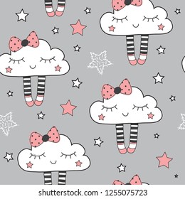 seamless pattern with cloud vector illustration