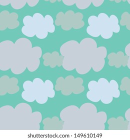 Seamless pattern with clouds