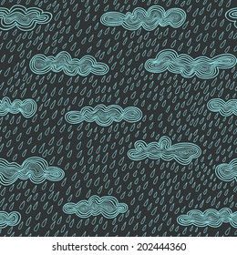 seamless pattern with clouds