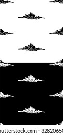 Seamless pattern with clouds