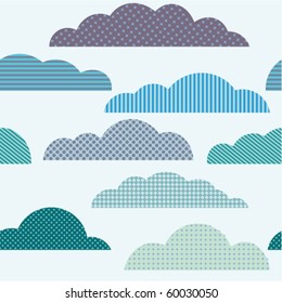 Seamless pattern with clouds