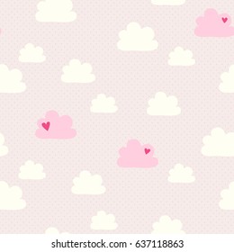 seamless pattern with clouds