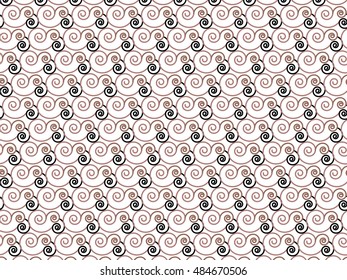 Seamless pattern with clouds in Chinese style. Flat vector graphics . colorful background