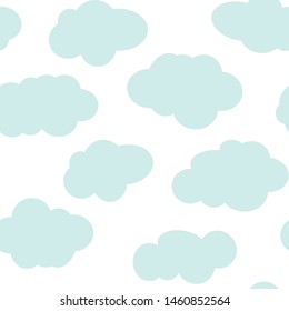 Seamless pattern with clouds silhouettes.