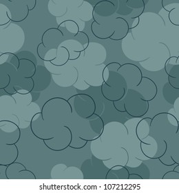 Seamless pattern with clouds - vector illustration.