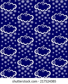 seamless pattern with clouds. Vector Illustration 