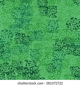 Seamless pattern. Clouts with stars. Random order. Spotted chaos. Fashion camouflage.  Grunge image.