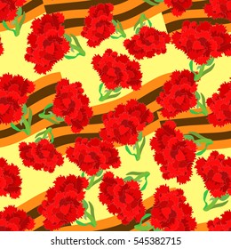 seamless pattern clove Defender of  Fatherland Day victory  vector illustration