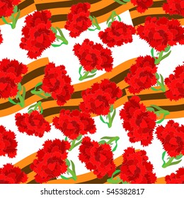 seamless pattern clove Defender of the Fatherland Day victory  vector illustration