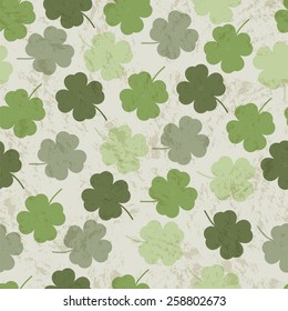 Seamless pattern with clover.