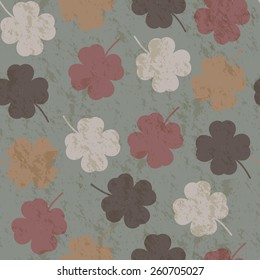 Seamless pattern with clover.