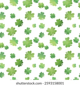 seamless pattern with clover leaf. st. patrick 's day