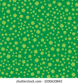 Seamless pattern from the clover leaves. Background to the day of St. Patrick. Vector illustration.
