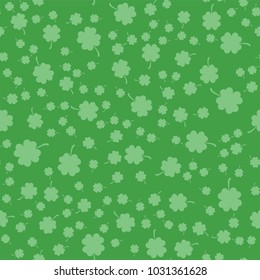 Seamless pattern from the clover leaves. Background to the day of St. Patrick. Vector illustration.