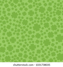 Seamless pattern from the clover leaves. Background to the day of St. Patrick. Vector illustration.