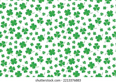 seamless pattern with clover leaves, great for wrapping, textile, wallpaper, greeting card- vector illustration