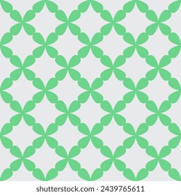 Seamless pattern clover leaves. Lucky magical plant cross stitch style Vector illustration. Ornament can be used for gift wrapping paper, pattern fills, web page background, surface textures and