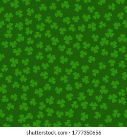 Seamless pattern with clover leaves. Modern background with repeating elements for packaging, printing, fabric. Vector illustration