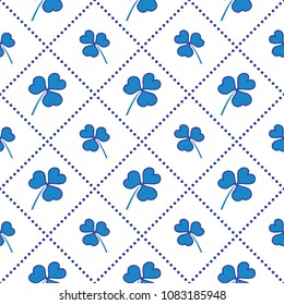 Seamless pattern with clover leaves. St. Patrick's Day. Design for banner and print.
