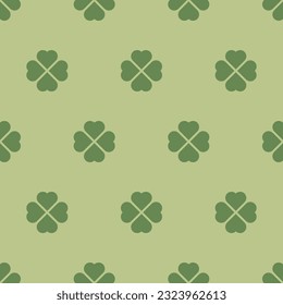 Seamless pattern with clover leaves. St. Patrick's day vector illustration. Clover meadow. Texture for print.