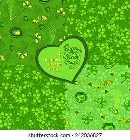 seamless pattern with clover leaves to the st. patrick`s day