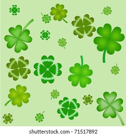 seamless pattern with clover leaves to the st. patrick`s day